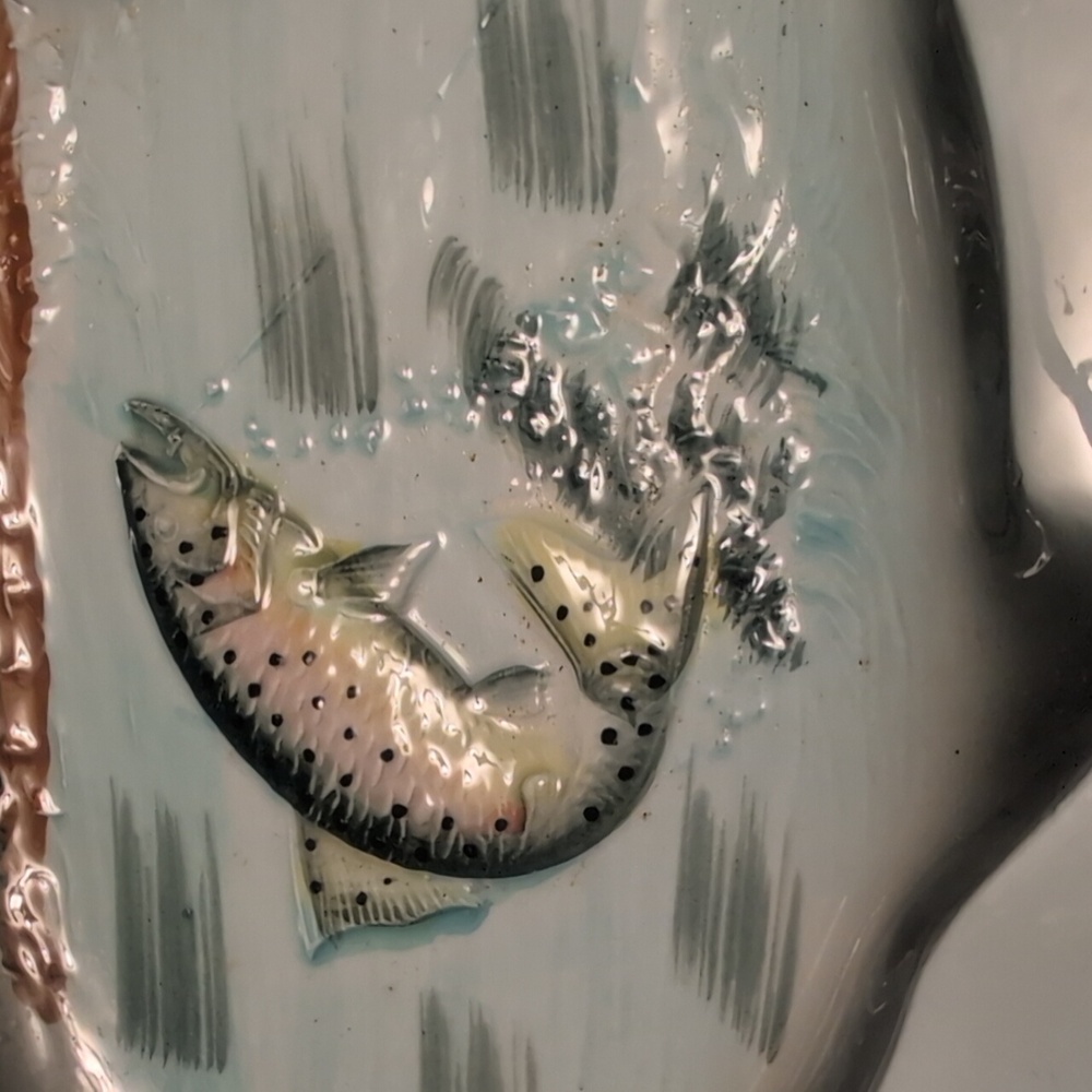 💥SOLD💥Occupied Japan Hand Crafted Trout Dish/Ashtray - Picture 12 of 13